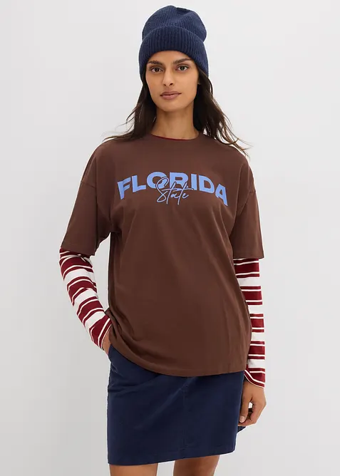 Oversized T-skjorte i 100% økologisk bomull, bonprix