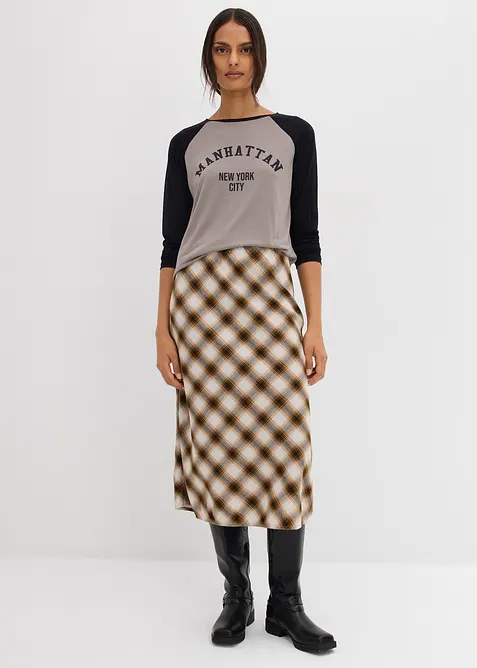 Langermet jerseytopp, bonprix