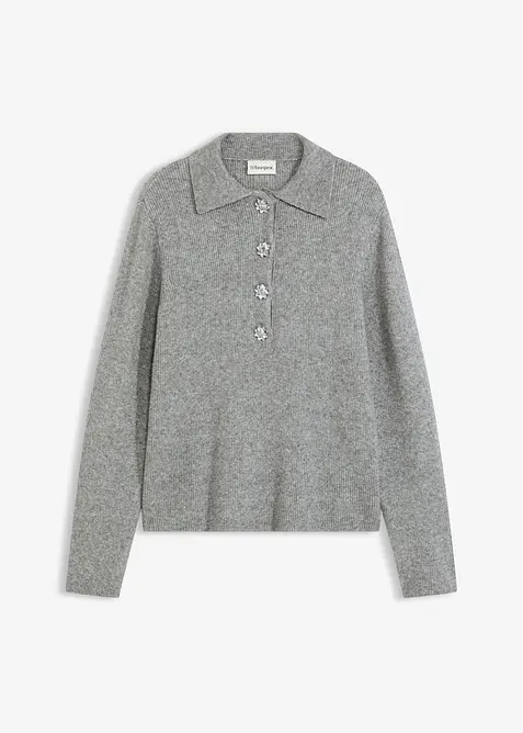 Pologenser med ullandel, bonprix