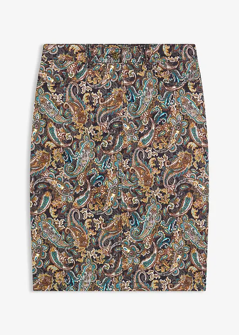 Stretchskjørt med bomull, bonprix