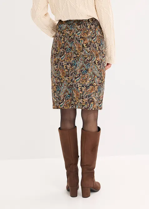 Stretchskjørt med bomull, bonprix