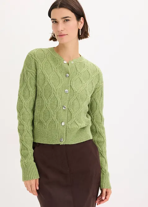 Cardigan med ull, bonprix