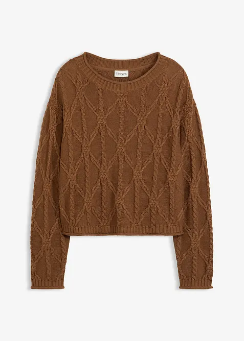 Genser med bomullsandel, bonprix