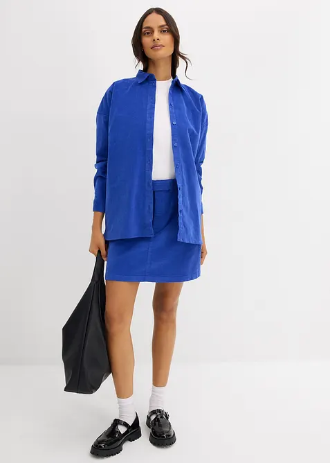 Oversized skjorte i kordfløyel, bonprix