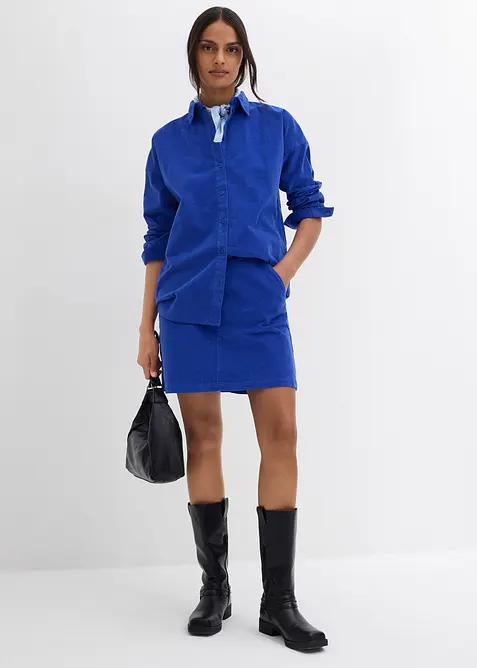 Kort skjørt i kordfløyel, bonprix