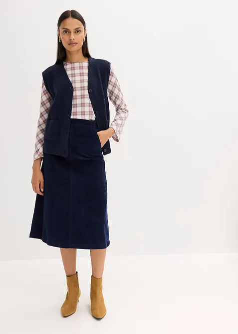 Skj&oslash;rt i kordfl&oslash;yel, bonprix