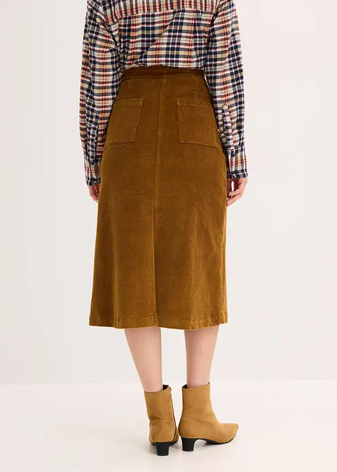 Skjørt i kordfløyel, bonprix