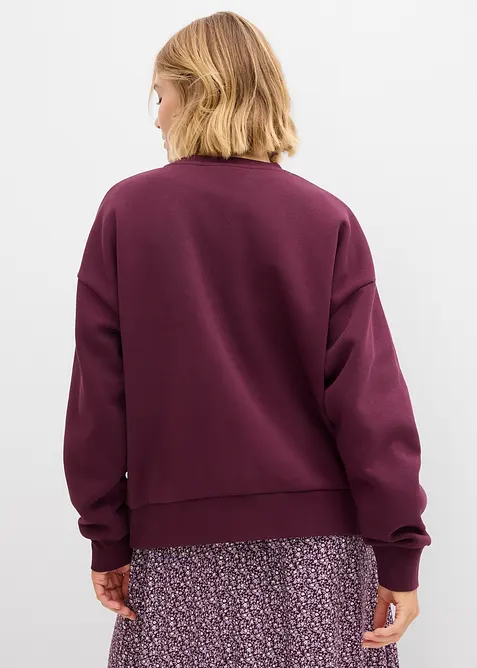Oversized sweatshirt i bomullsmiks, bonprix