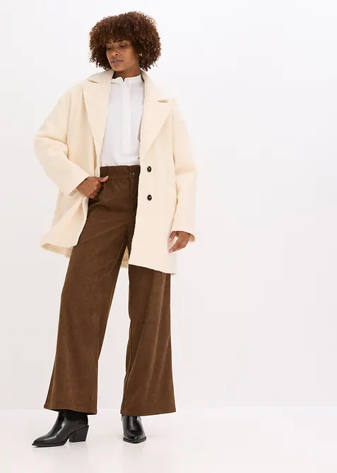 Kordbukse med vide ben, bonprix