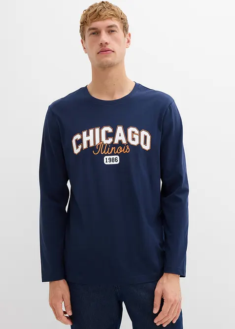 Langermet shirt i 100% økologisk bomull (2-pack), bonprix