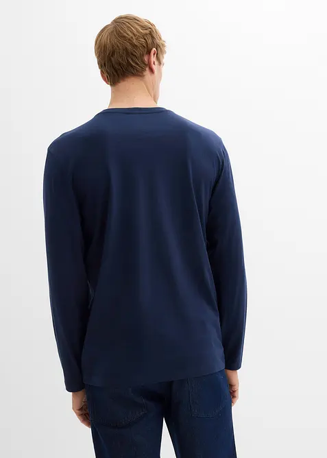 Langermet shirt i 100% økologisk bomull (2-pack), bonprix