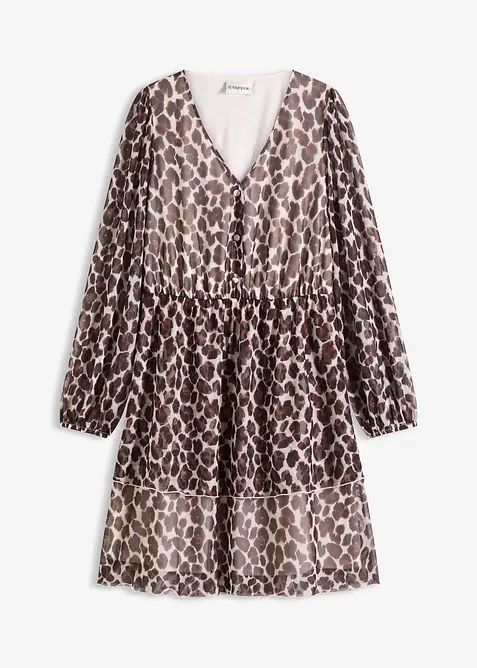 Tunikakjole i myk mesh, bonprix