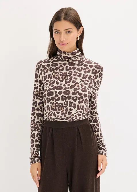 Langermet topp av myk viskosemiks, bonprix