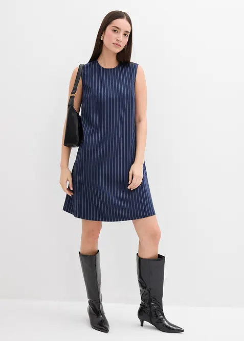 Minikjole i viskosemiks med pinstripes, bonprix