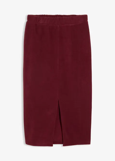 Midiskjørt i polarfleece, bonprix