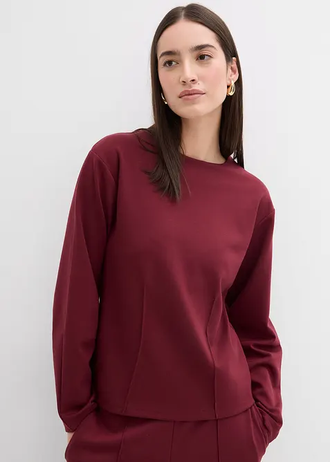 Langermet topp i Punto di Roma-materiale, bonprix