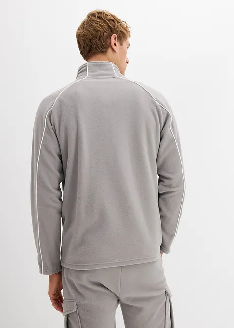 Varm fleecejakke med sporty detaljer, bonprix