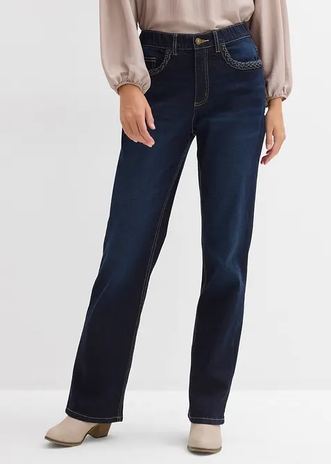 Straight Jeans High Waist med lommedetaljer, bonprix