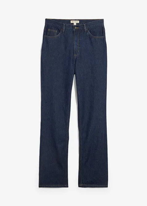Straight Jeans, High Waist, Long av økologisk bomull, bonprix