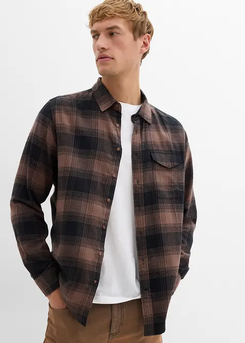 Flanellskjorte i 100% bomull, bonprix