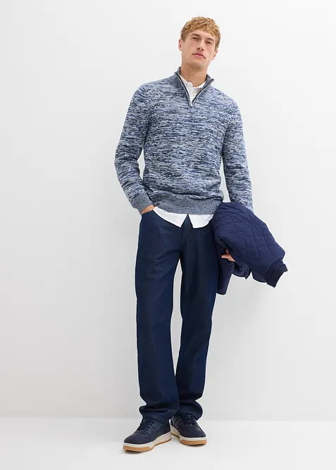 Melert troyer-genser av myk bomullsmiks, bonprix