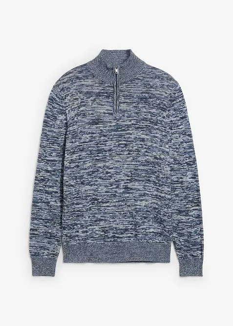 Melert troyer-genser av myk bomullsmiks, bonprix