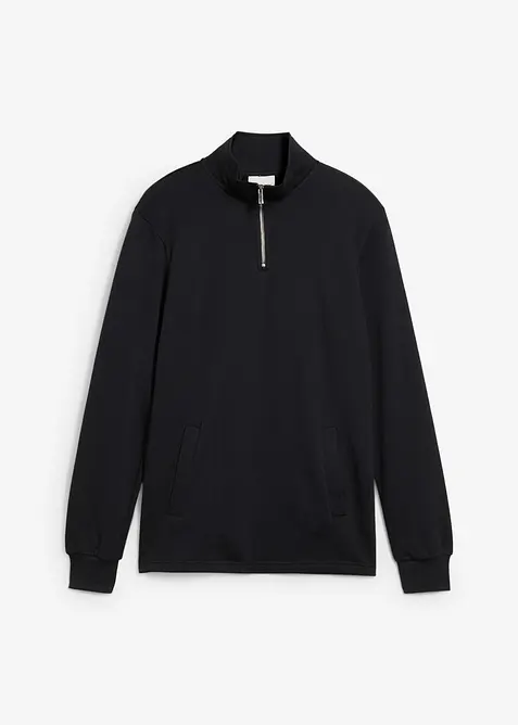 Sweatshirt i 100% &oslash;kologisk bomull med praktiske lommer og rett nederkant, bonprix