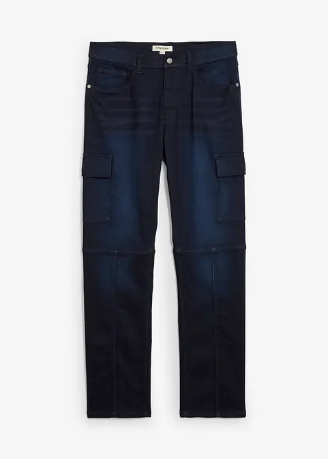 Regular Fit-joggejeans i cargomodell med komfortlinning, Straight, bonprix