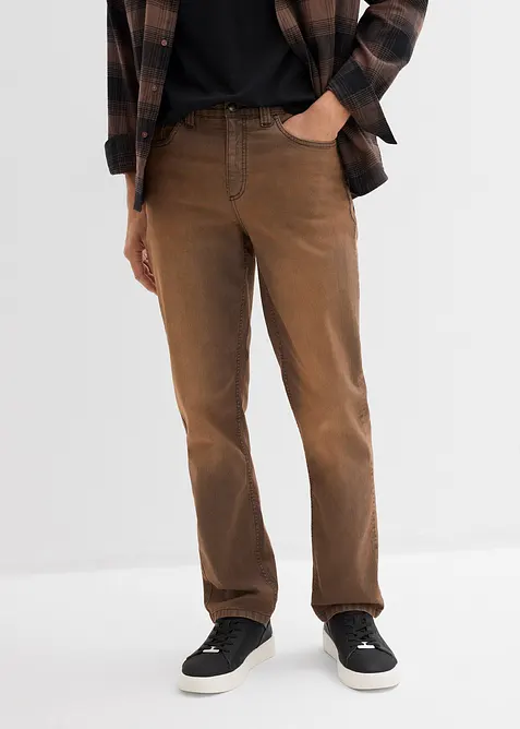 Classic fit-jeans i lett materiale med stretch, komfortlinning og vintage-vask, bonprix
