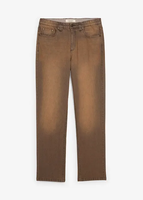 Classic fit-jeans i lett materiale med stretch, komfortlinning og vintage-vask, bonprix