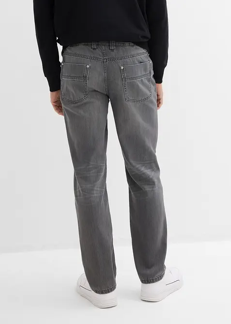 Regular Fit-jeans i 100% bomull med komfortlinning, Straight, bonprix