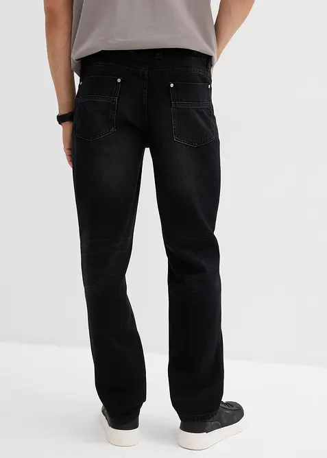 Regular Fit-jeans i 100% bomull med komfortlinning, Straight, bonprix