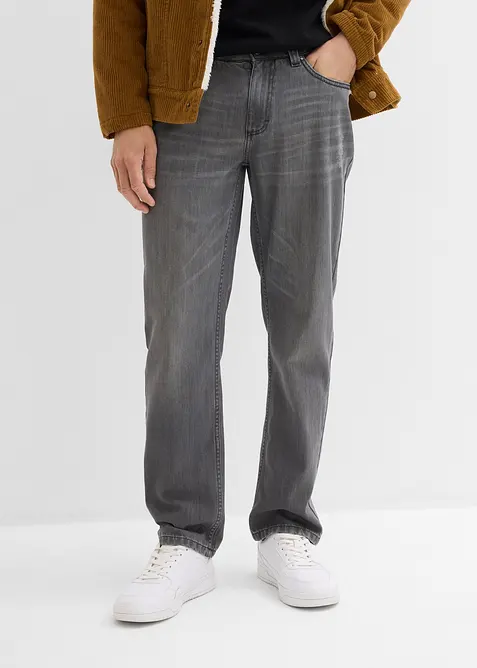Regular Fit-jeans i 100% bomull med komfortlinning, Straight, bonprix