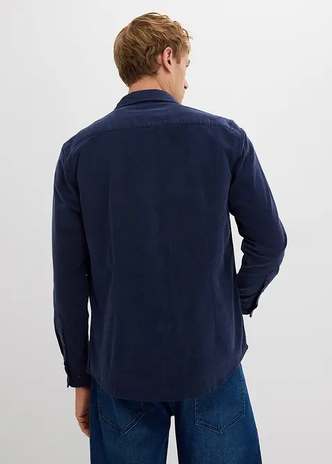 Myk kordfløyelsskjorte av resirkulerbar økologisk bomull, bonprix