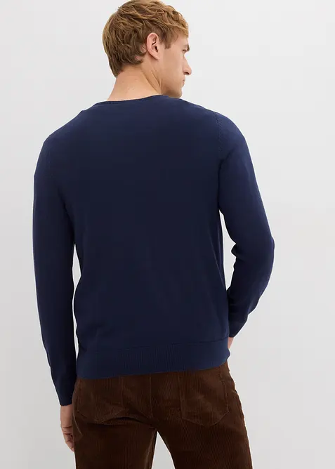 Finstrikket genser med utsøkt merinoull, bonprix