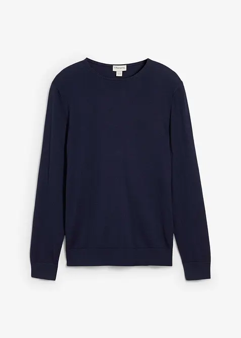 Finstrikket genser med utsøkt merinoull, bonprix