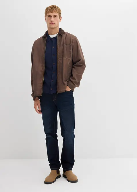 Finstrikket cardigan med utsøkt merinoull, Slim Fit, bonprix