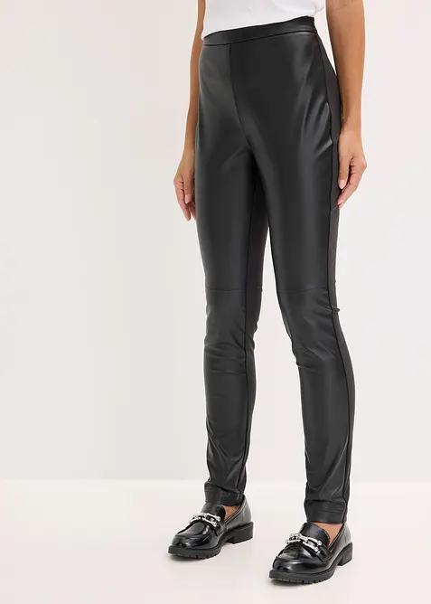 Bukse i imitert skinn i Punto di Roma-miks, bonprix