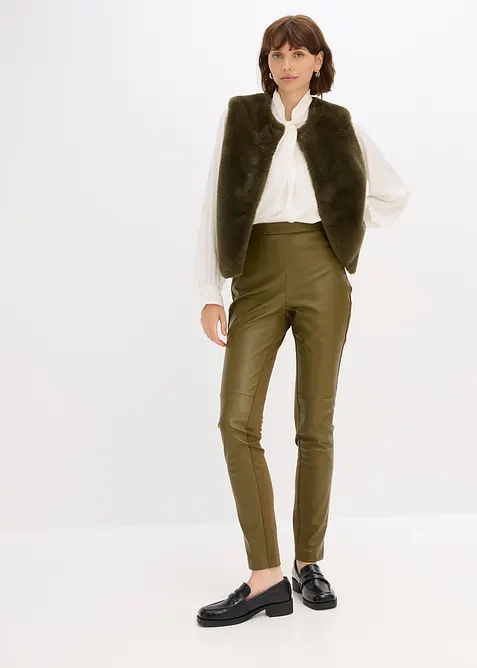 Bukse i imitert skinn i Punto di Roma-miks, bonprix