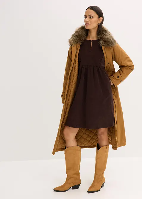 Kordfløyelkjole av bomull, bonprix