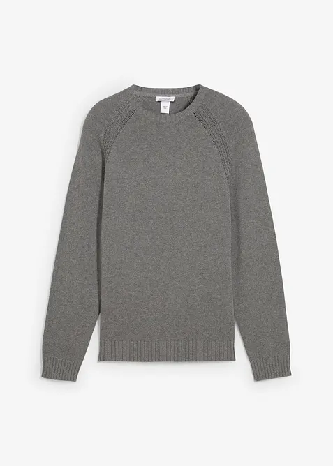 Finstrikket genser i resirkulerbar bomull, bonprix