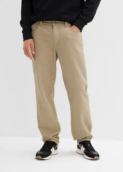 Relaxed Fit, varmende bukse med komfortlinning, Straight, bonprix