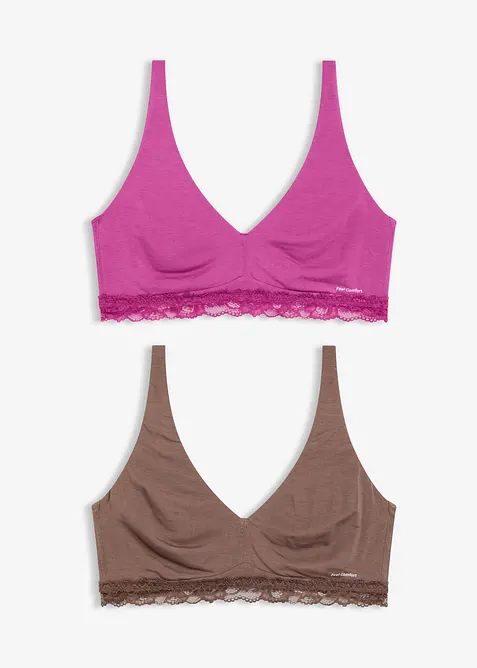 Feel Comfort-bralette i myk modal (2-pack), bonprix