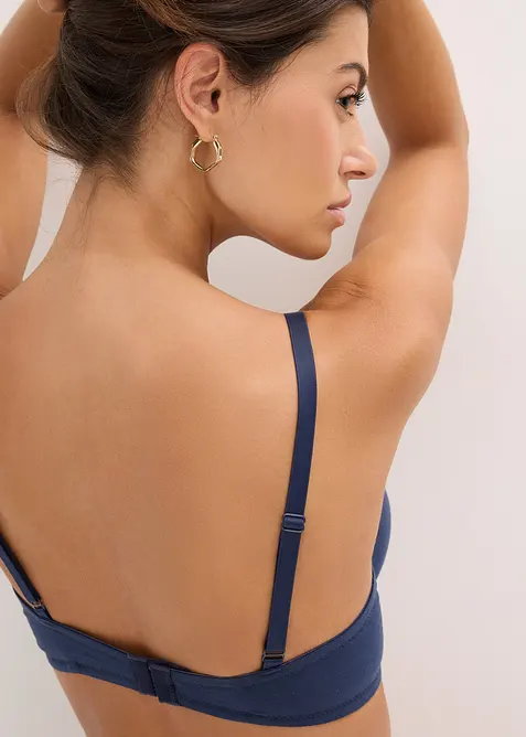 Vattert BH med spiler og økologisk bomull (2-pack), bonprix