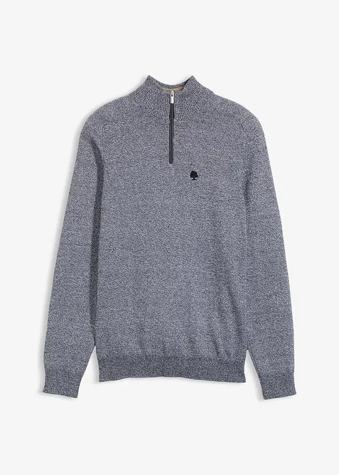 Half zip-genser med resirkulert bomull, bonprix