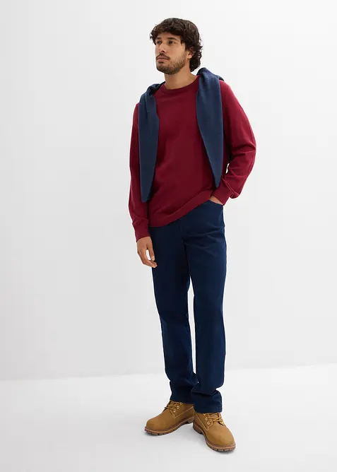 Finstrikket genser i myk bomullsmiks, bonprix