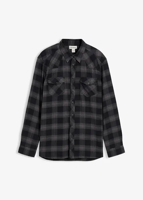 Flanellskjorte i 100% bomull, bonprix