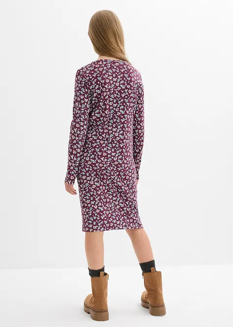 Ribbet jerseykjole av 100% &oslash;kologisk bomull, bonprix