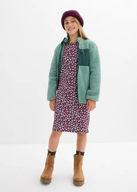 Ribbet jerseykjole av 100% &oslash;kologisk bomull, bonprix