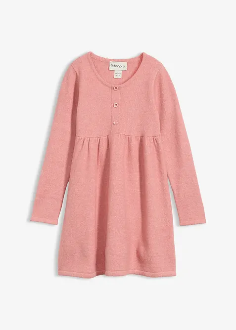 Strikkekjole med dekorativ knappestolpe, bonprix